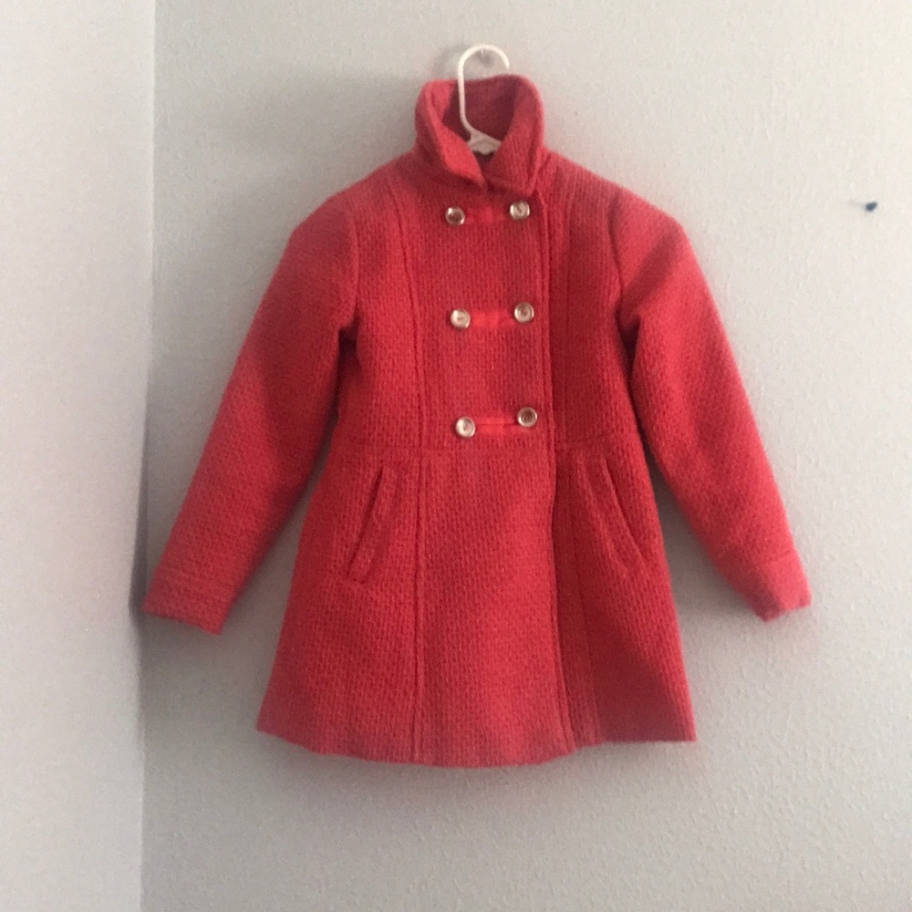 girls pink formal coat